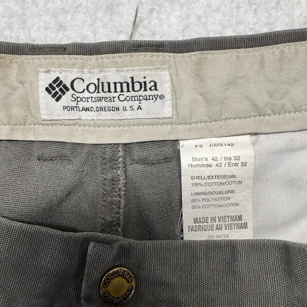 Columbia Pants Outdoor‎ Hiking Casual Gray Men's Size 42x32